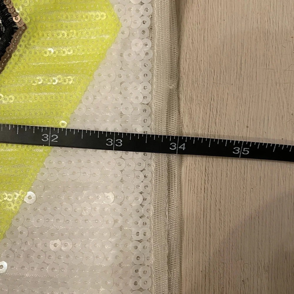 NWT, Endless Rose, Sequin Long Sleeve Mini Dress, Lime Multi, Gold, White Yellow - Picture 9 of 15